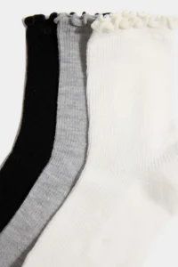 DeFacto Women Frilly 3-pack Cotton LONG Socks - Image 4