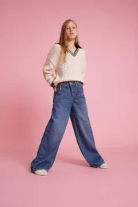 DeFacto Wide Leg Wide Leg Jean Trousers Girl