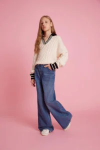 DeFacto Wide Leg Wide Leg Jean Trousers Girl - Image 2