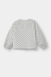 DeFacto Polka Dot Raglan Sleeve Poplin Long Sleeve Shirt Baby Girl - Image 6