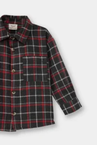 DeFacto Plaid Patterned Flannel Long Sleeve Shirt Baby Boy - Image 3