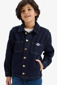DeFacto Buttoned Embroidered Denim Jacket Boy - Image 4