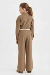DeFacto Elastic Waist Wide Leg Trousers Girl - Image 3