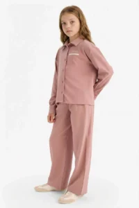 DeFacto Elastic Waist Wide Leg Trousers Girl - Image 2