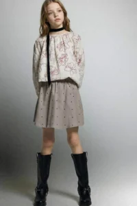 DeFacto Flower Patterned Oxford Long Sleeve Blouse Girls - Image 2