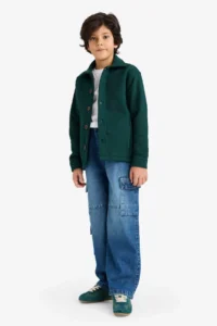 DeFacto Shirt Collar buttoned Cardigan Boys' - Image 2