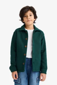 DeFacto Shirt Collar buttoned Cardigan Boys' - Image 3