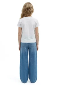 DeFacto 90's Wide Leg Wide Leg Jean Trousers Girls - Image 5