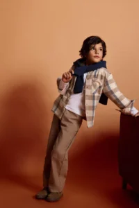DeFacto 2 Piece Set Checked Shirt Trousers Boy - Image 2