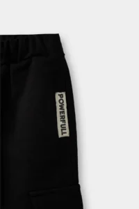 DeFacto Woven Label Elastic Waist Sweatpants Baby Boy - Image 2