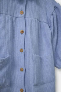 DeFacto Shirt Collar Long Sleeve Dress Baby Girl - Image 2