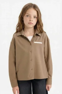 DeFacto Printed Long Sleeve Shirt Girls'
