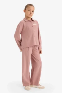 DeFacto Printed Long Sleeve Shirt Girls' - Image 2