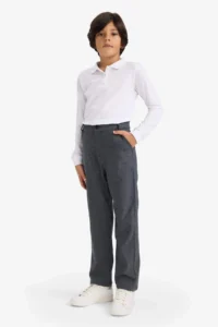 DeFacto Plain Hem Twill Pants Boys' - Image 2