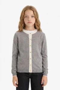 DeFacto buttoned Cardigan Girls'