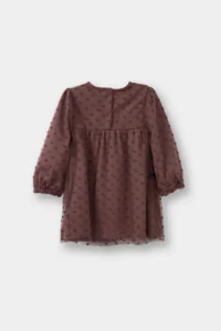 DeFacto New Year's Themed Polka Dot Bow Detailed Long Sleeve Tulle Dress for Baby Girl - Image 6