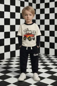 DeFacto Kargo Fit Printed Sweatpants Baby Boy