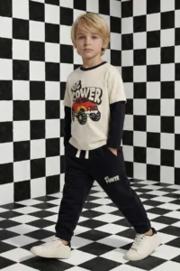 DeFacto Kargo Fit Printed Sweatpants Baby Boy - Image 2