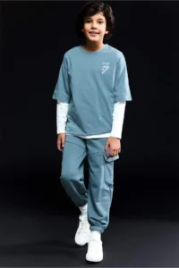 DeFacto Elastic Waist Cargo Pocket Jogger Sweatpants Boy - Image 2