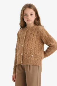 DeFacto buttoned Cardigan Girls' - Image 3