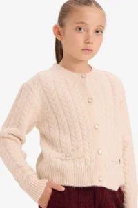 DeFacto buttoned Cardigan Girls'