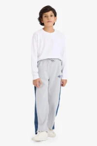 DeFacto Wide Leg Elastic Waist Printed Sweatpants Boy - Image 2