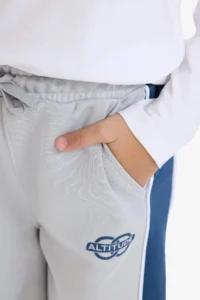 DeFacto Wide Leg Elastic Waist Printed Sweatpants Boy - Image 4