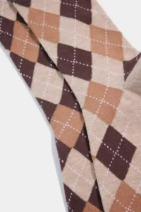 DeFacto Women's 2-Piece Argyle Patterned Cotton Knee-Cuff Socks - Image 5