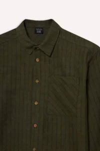 DeFacto Oversize Shirt Collar Striped Poplin Long Sleeve Shirt Boy - Image 2