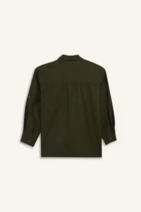 DeFacto Oversize Shirt Collar Striped Poplin Long Sleeve Shirt Boy - Image 3