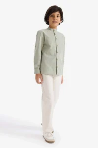 DeFacto Boys' Dog collar Long Sleeve Shirt - Image 2