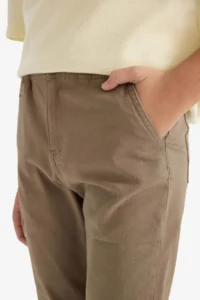 DeFacto Regular Fit Straight Leg Gabardine Trousers Boy - Image 3