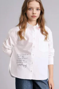 DeFacto Printed Poplin Shirt Girls'