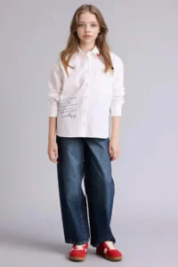 DeFacto Printed Poplin Shirt Girls' - Image 2