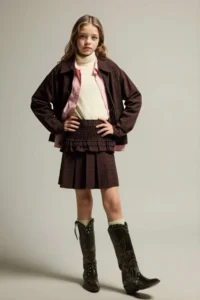 DeFacto Velvet Zippered Jacket Girls' - Image 2