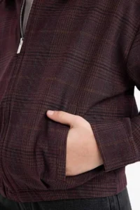DeFacto Velvet Zippered Jacket Girls' - Image 5