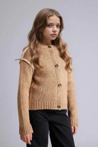 DeFacto Embroidered Crew Neck Cardigan Girls' - Image 5
