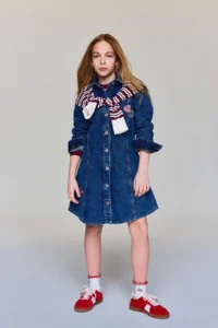 DeFacto Girls' Long Sleeve Jeans Dress