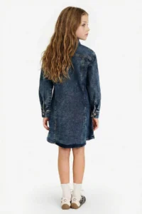 DeFacto Girls' Long Sleeve Jeans Dress - Image 4