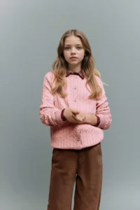 DeFacto Crew Neck Cardigan Girls' - Image 3