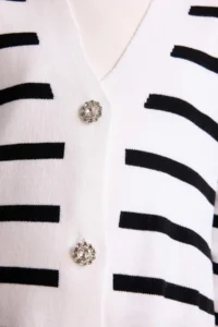 DeFacto V-neck Striped Cardigan Girls' - Image 4
