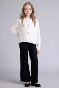 DeFacto V-neck Cardigan Girls' - Image 2