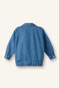 DeFacto Zippered Embroidered Denim Jacket for Baby Boy - Image 5