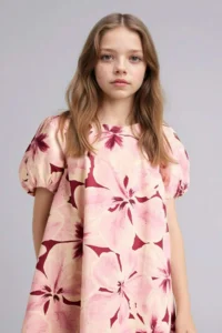 DeFacto Patterned Cotton Dress Girls' - Image 3