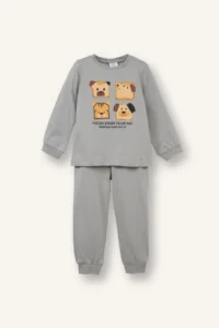 DeFacto 100% Cotton Printed Elastic Waist Pajama Set for Baby Boy (26 SP)