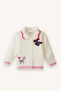 DeFacto Embroidered Big Collar Cardigan Baby Girl - Image 4
