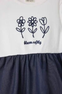 DeFacto Embroidered Long Sleeve Ribbed Camisole Dress Baby Girl - Image 4