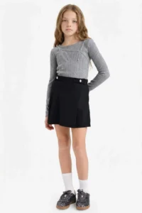 DeFacto pleated Shorts Skirt Girls' - Image 2