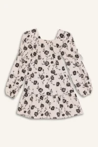 DeFacto Girls' Dress G7721A8/ER105 ECRU