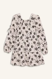 DeFacto Girls' Dress G7721A8/ER105 ECRU - Image 3